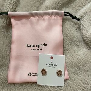 NWT Kate Spade “Spot the Spade” Earrings with Dust Bags